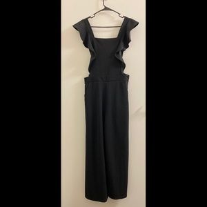 Black Ruffle Jumpsuits